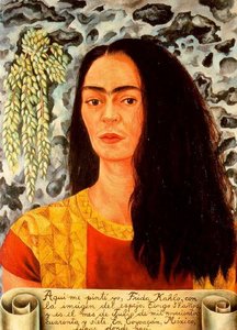 Autorretrato Con El Pelo Suelto — Frida Kahlo, Surrealist