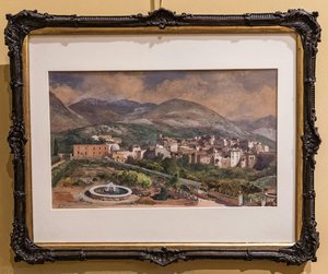 View Of Villa Castellone And Mola Di Gaeta — Giacinto Gigante