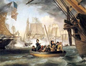 Commodore Perry Leaving The Lawrence For The Niagara At The Battle Of Lake Erie — Thomas Birch