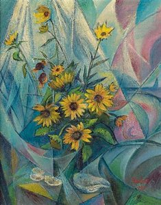 Vase With Flowers — David Davidovich Burliuk