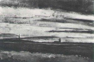 Landschaft Mit Einer Kirche Bei Zwieloo — Vincent Willem Van Gogh, Post-impressionism