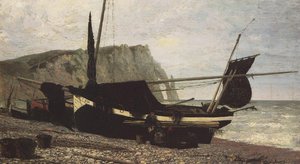 Fishing Boat. Etretat. Normandy. — Vasily Dmitrievich Polenov