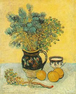 Naturaleza Muerta Con Jarra De Mayólica Y Flores Silvestres — Vincent Willem Van Gogh, Post-impressionism