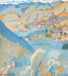 View Of Plagia Village, Lesbos — Spyros Papaloukas