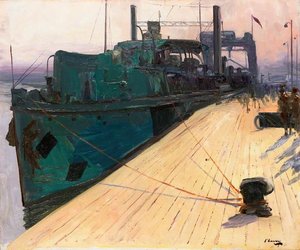 Richborough: A Cross-channel Ferry — Sir John Lavery