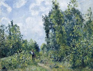 Wanderer Am Waldrand — Camille Pissarro