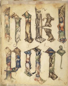Gothic Letters From A Model Book — Giovannino De' Grassi, Gothic
