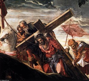 The Ascent To Calvary (detail) — Jacopo Tintoretto, Early Baroque