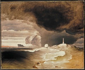 Lighthouse On The Norwegian Coast — Peder Balke, Romanticism