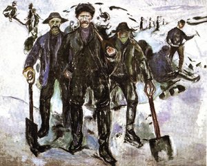 Los Labradores De Nieve — Edvard Munch