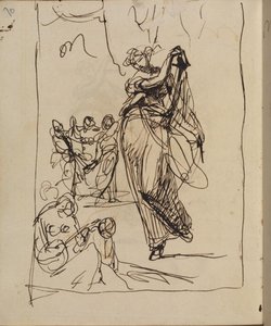 Page From A Sketchbook 32 — George Romney, Romantic Sketching