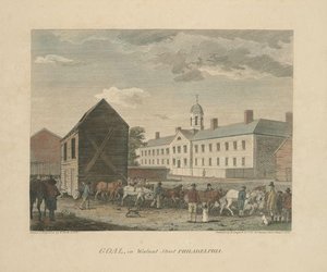 Goal In Walnut Street Philadelphia — Thomas Birch