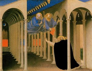 St. Peter And St. Paul Appear To St. Dominic — Fra Angelico, Early Renaissance