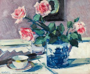 Pink Roses — Francis Campbell Bolleau Cadell