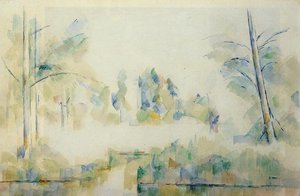 Trees By The Water — Paul Cézanne