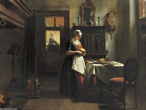 An Amsterdam Orphan Girl Preparing Supper
