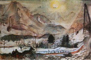 Les Dents Du Midi, Huile Sur Toile, — Oskar Kokoschka