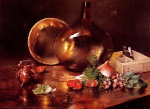 Still Life (brass And Glass) — William Merritt Chase