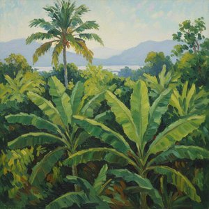 Luminous Verdure: A Solitary Tropical Radiance — Marc Duvallier