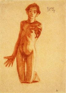 Knieender Junger Mann — Egon Schiele