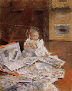 Child With Prints — William Merritt Chase