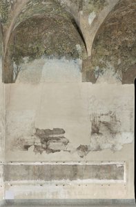 Sala Delle Asse, Detail Of Monochrome During The Restoration (2012-2015) — Leonardo Da Vinci, Renaissance Italian Mannerism