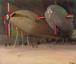 Rigid 2' And Ns 7 At East Fortune — Sir John Lavery