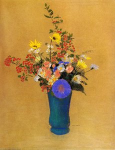 Bouquet Of Wild Flowers — Odilon Redon, Symbolic Pastel