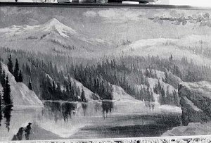 Panorama Of Lake Coeur D'alene, Idaho Nigger Head , (painting) — Von Luerzer