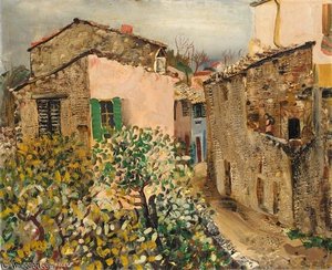 A Street In A Provincial French Town — Boris Dmitrievich Grigoriev