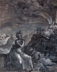 Woman Lamenting By A Burning City — Jan Swart Van Groningen
