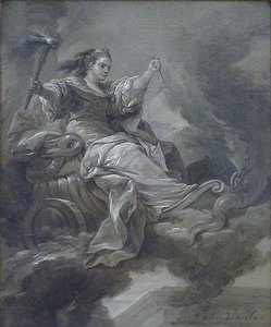 Medea On Her Chariot — Charles-andré Van Loo