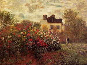 The Garden At Argenteuil (also Known As The Dahlias) — Claude Monet