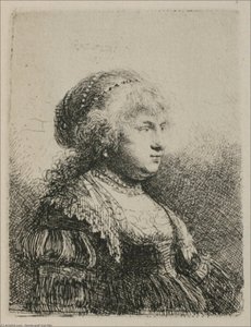 Rembrandt's Wife With Pearls In Her Hair — Rembrandt Van Rijn, Dutch Golden Age