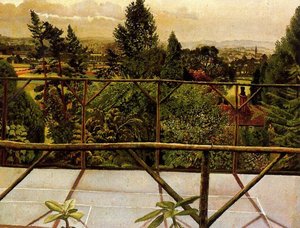 View From The Tennis Court. Cookham — Sir Stanley Spencer