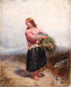 Girl Carrying Hay — James Cassie