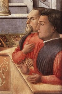 La Anunciación Con Dos Donantes Arrodillados (detalle) — Filippo Lippi