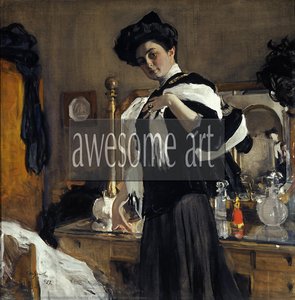 Portrait Of Henrietta Girshman — Valentin Alexandrovich Serov, Impressionistic Realism