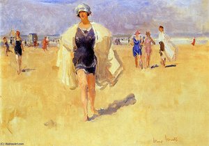 Lady On The Beach Of Viareggio Sun — Isaac Lazarus Israels