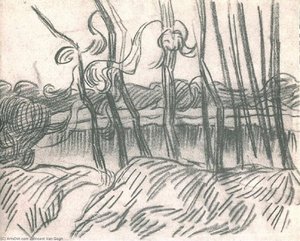 A Row Of Bare Trees — Vincent Willem Van Gogh