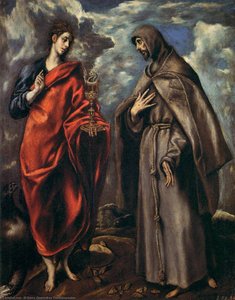 Sts John And Francis — El Greco, Baroque