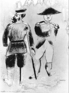 Kopeikin And Napoléon — Marc Chagall, Cubist Expressionism