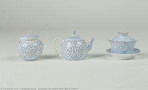 Chinese Tea Ware with Spiral Motifs