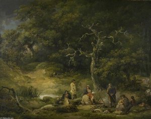 Gypsies In A Landscape — George Morland