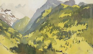 In The Mountains. Switzerland — Zinaida Serebriakova, Impressionism