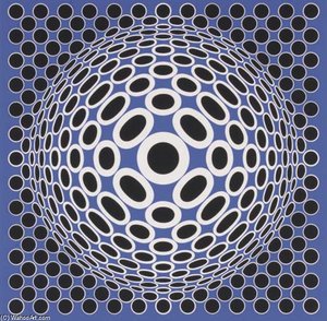Dia-tuz-neg — Victor Vasarely, Op Art