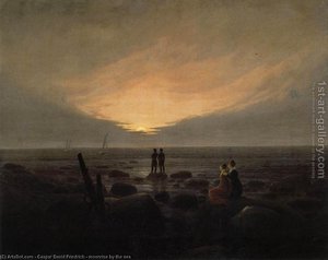 Salida De La Luna Junto Al Mar — Caspar David Friedrich, Romanticismo