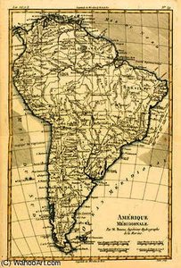South America, From 'atlas De Toutes Les Parties Connues Du Globe Terrestre' By Guillaume Raynal — Rigobert Bonne (charles Marie Rigobert Bonne)