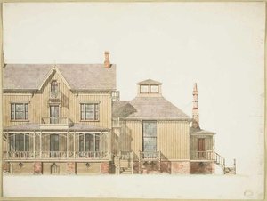 Summer Cottage, Front Elevation — Jasper Francis Cropsey