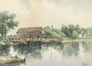 The Boathouse — Alfred Thompson Bricher